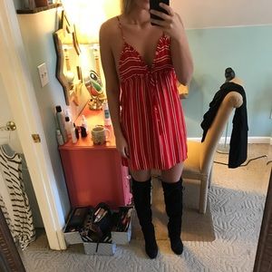 Red and white striped dress from American threads